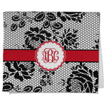 Black Lace Kitchen Towel - Poly Cotton w/ Monograms
