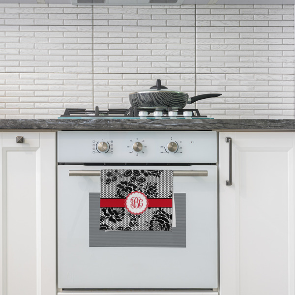 Black Lace Kitchen Towel - Poly Cotton - Lifestyle