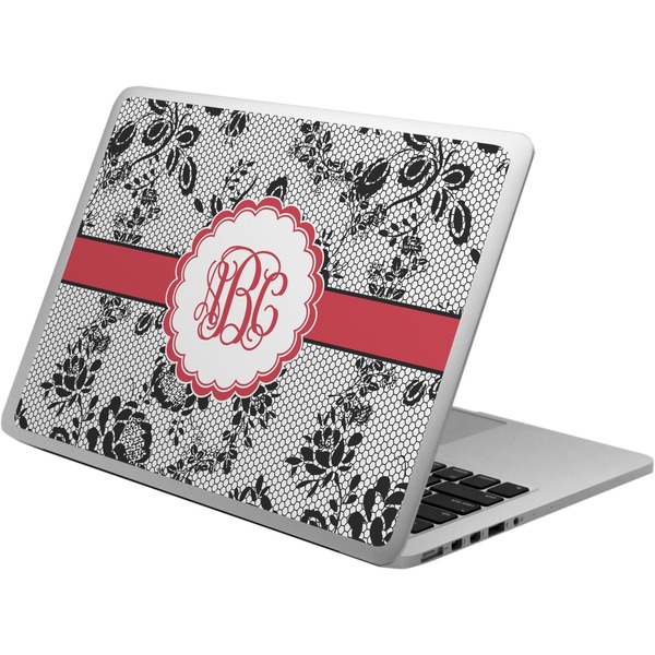 Custom Black Lace Laptop Skin - Custom Sized (Personalized)