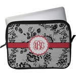 Black Lace Laptop Sleeve / Case (Personalized)