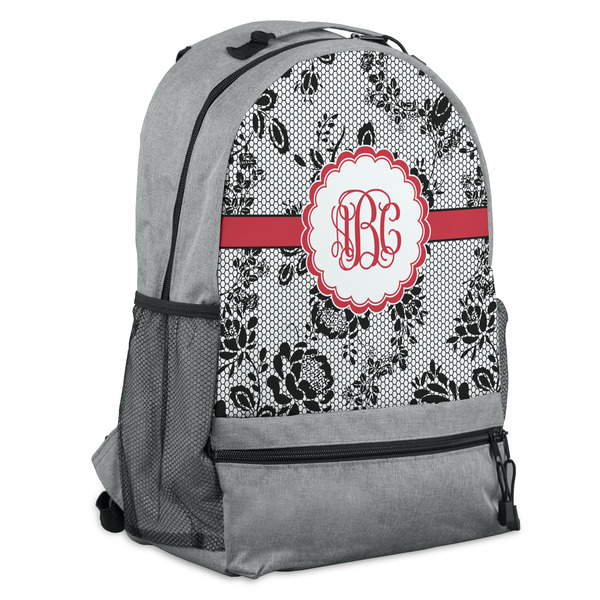 Custom Black Lace Backpack - Grey (Personalized)