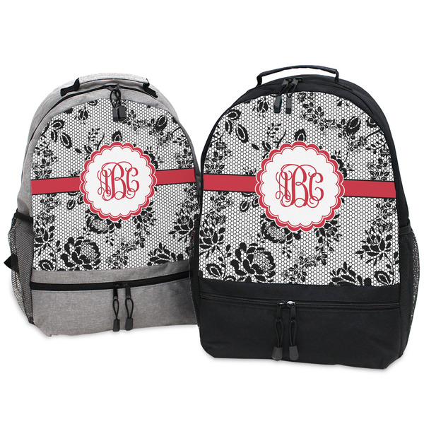 Black Lace Large Backpacks - Both