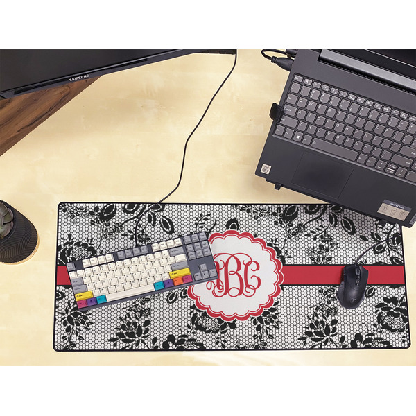 Black Lace Large Gaming Mats - LIFESTYLE