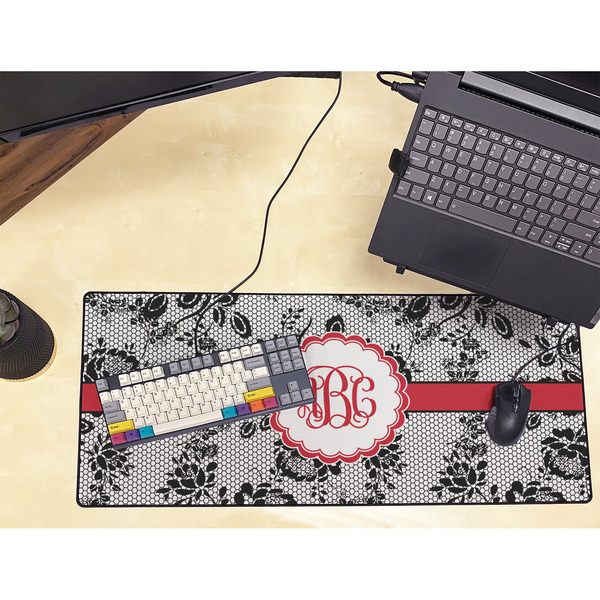 Black Lace Large Gaming Mats - LIFESTYLE