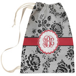 Black Lace Laundry Bag - Large (Personalized)