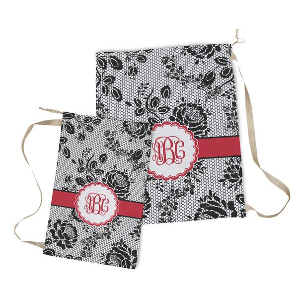 Black Lace Laundry Bag - Both Bags
