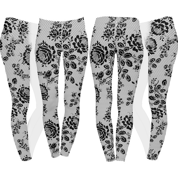 Black Lace Leggings Turn Around - Apvl