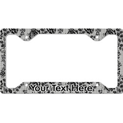 Black Lace License Plate Frame - Style C (Personalized)