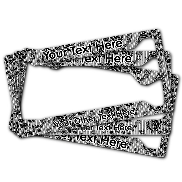 Black Lace License Plate Frames - (PARENT MAIN)