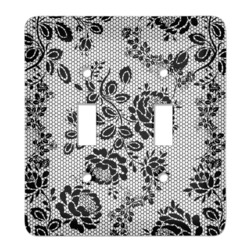 Black Lace Light Switch Cover (2 Toggle Plate)