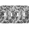 Black Lace Light Switch Cover (4 Toggle Plate)