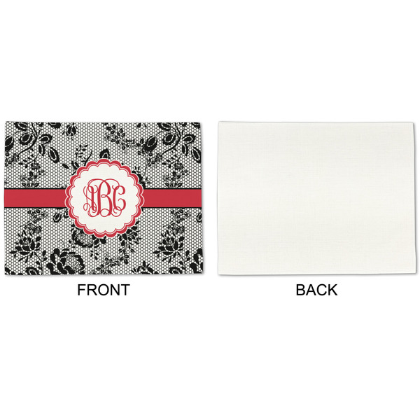 Black Lace Linen Placemat - APPROVAL Single (single sided)