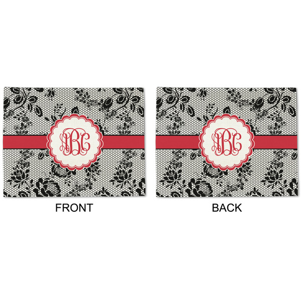 Black Lace Linen Placemat - APPROVAL (double sided)