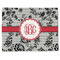 Black Lace Single-Sided Linen Placemat - Single w/ Monogram