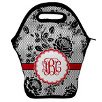 Black Lace Lunch Bag w/ Monogram