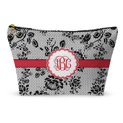 Black Lace Makeup Bag - Small - 8.5"x4.5" (Personalized)
