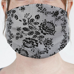 Black Lace Face Mask Cover (Personalized)