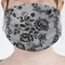 Black Lace Mask - Pleated (new) Front View on Girl