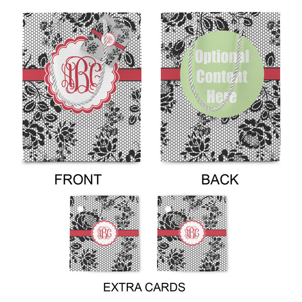 Black Lace Medium Gift Bag - Approval