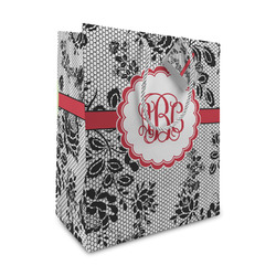Black Lace Medium Gift Bag (Personalized)