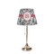 Black Lace Poly Film Empire Lampshade - On Stand