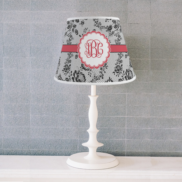 Black Lace Poly Film Empire Lampshade - Lifestyle