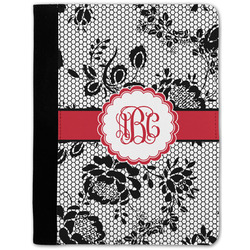 Black Lace Notebook Padfolio - Medium w/ Monogram
