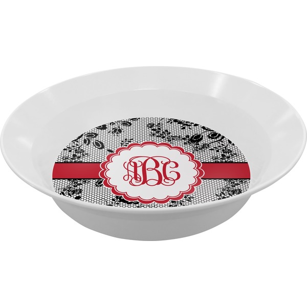 Custom Black Lace Melamine Bowl (Personalized)