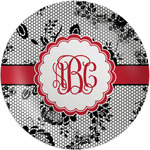 Black Lace Melamine Salad Plate - 8" (Personalized)