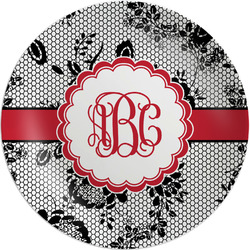 Black Lace Melamine Plate (Personalized)