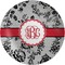 Black Lace Melamine Plate (Personalized)
