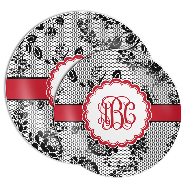 Black Lace Melamine Plates - PARENT/MAIN
