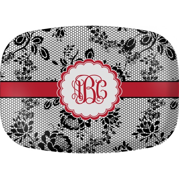 Custom Black Lace Melamine Platter (Personalized)