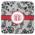 Black Lace Memory Foam Bath Mat - 48"x48" (Personalized)