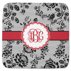 Black Lace Memory Foam Bath Mat - 48"x48" (Personalized)