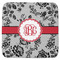 Black Lace Memory Foam Bath Mat - 48"x48" (Personalized)
