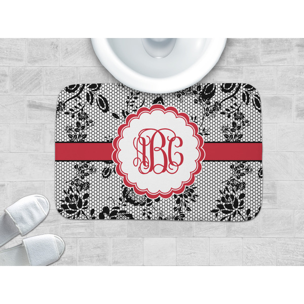 Black Lace Memory Foam Bath Mat - LIFESTYLE 34x21