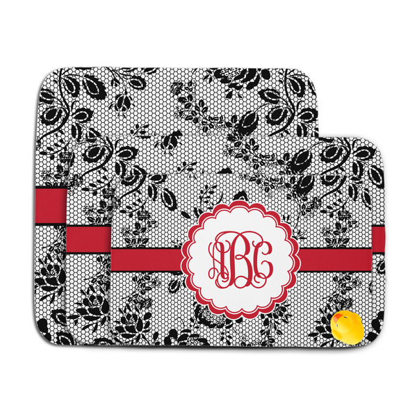 Black Lace Memory Foam Bath Mat - MAIN PARENT