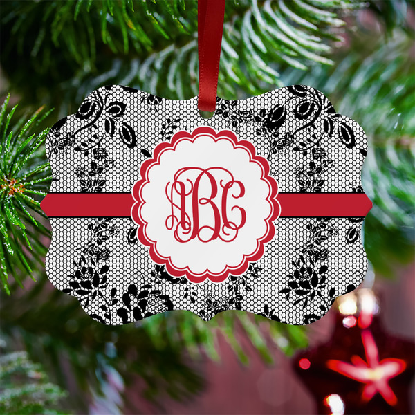 Black Lace Metal Benilux Ornament - Lifestyle