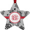 Black Lace Metal Star Ornament - Front