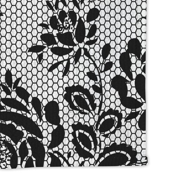 Black Lace Microfiber Dish Rag - DETAIL