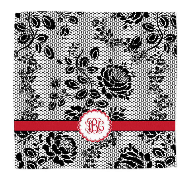 Custom Black Lace Microfiber Dish Rag (Personalized)