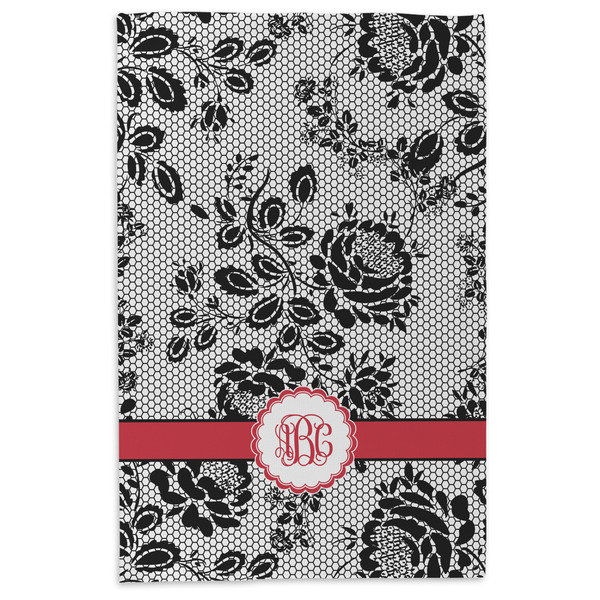 Black Lace Microfiber Dish Towel - APPROVAL