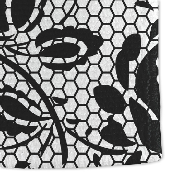 Black Lace Microfiber Dish Towel - DETAIL