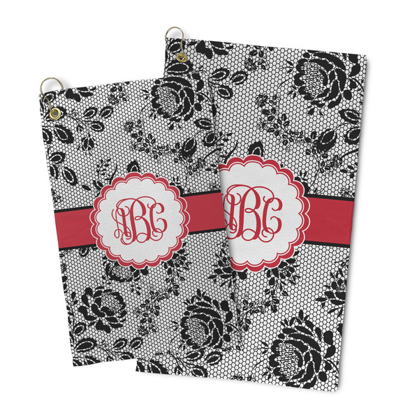 Black Lace Microfiber Golf Towel - PARENT/MAIN