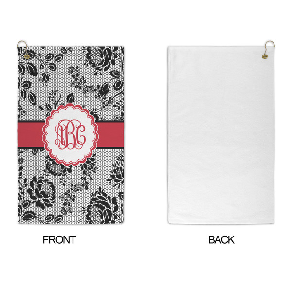 Black Lace Microfiber Golf Towels - APPROVAL