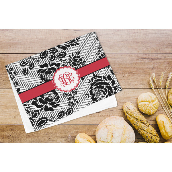 Black Lace Microfiber Kitchen Towel - LIFESTYLE