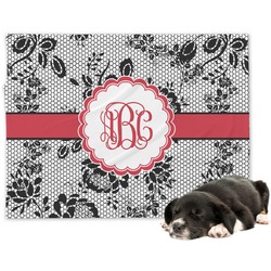 Black Lace Dog Blanket - Regular (Personalized)