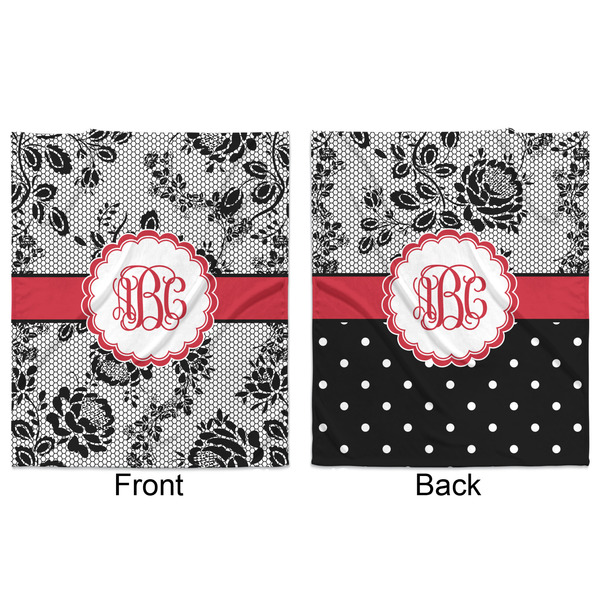 Black Lace Minky Blanket - 50"x60" - Double Sided - Front & Back