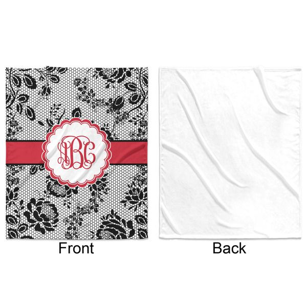Black Lace Minky Blanket - 50"x60" - Single Sided - Front & Back